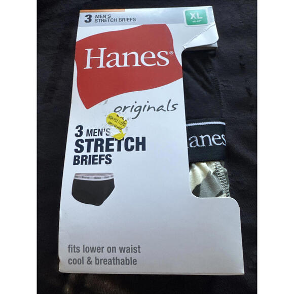 New Hanes 3 Pack Men’s Stretch Briefs Modern Fit Lower Rise Size XL‎ 40-42” - Picture 1 of 2